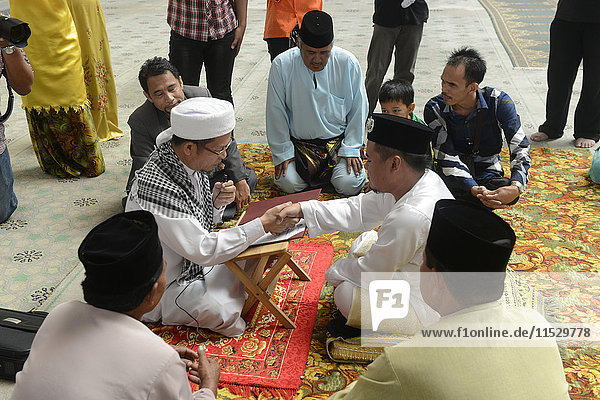 South-East Asia  Malaysia  Borneo  Sabah  Kota Kinabula  Wedding Ceremony in the mosque