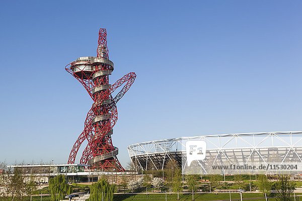 England  London  Stratford  Queen Elizabeth Olympic Park  ArcelorMittal Orbit Sculpture