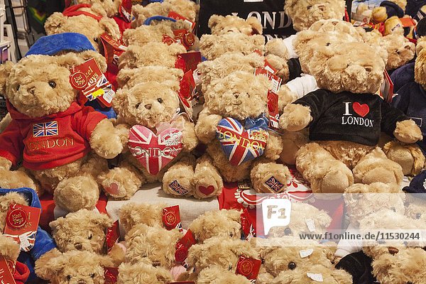 England  London  Covent Garden Market  Stall Display of Teddy Bears