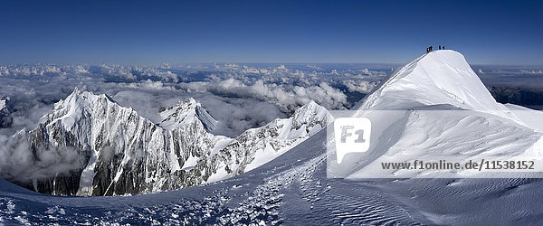 Frankreich  Chamonix  Bergsteiger am Mont Blanc