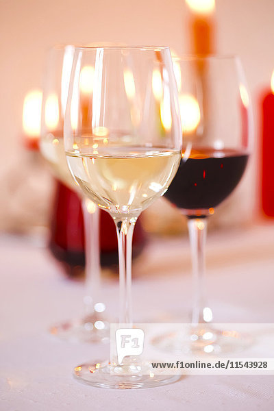 Weingläser  Weiß- und Rotwein