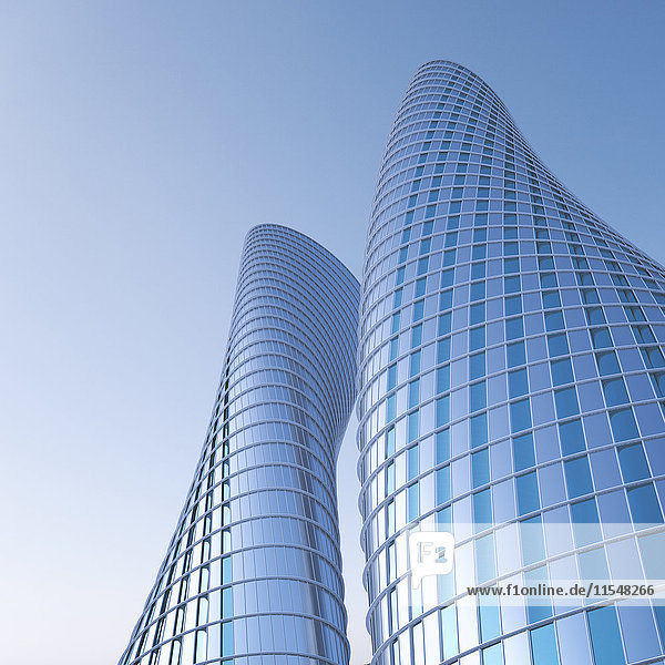 3D-Rendering  moderne Hochhäuser