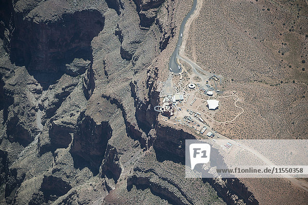 USA  Arizona  Grand Canyon  West Rim  Luftaufnahme des Aussichtspunktes