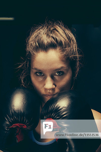 Porträt einer Boxerin