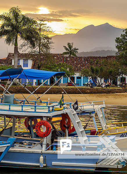 Sunset over Paraty State of Rio de Janeiro Brazil South America