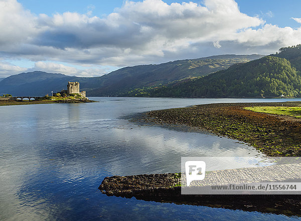 View of Eilean Donan Castle  Dornie  Highlands  Scotland  United Kingdom  Europe