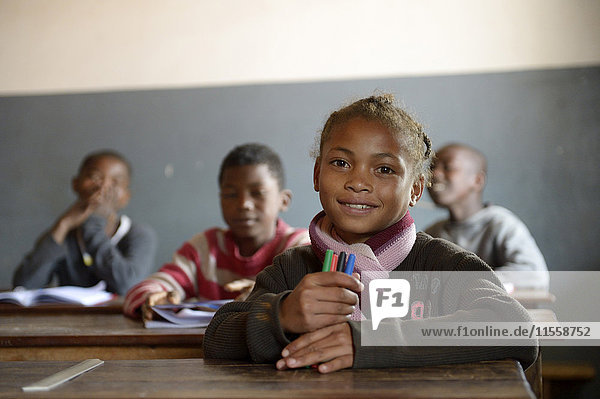 Madagaskar  Pupils in Fianarantsoa elementary school