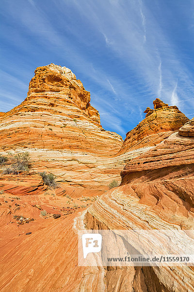 USA Arizona Page Paria Canyon Vermillion Cliffs Wilderness Coyote Buttes red stone pyramids and buttes
