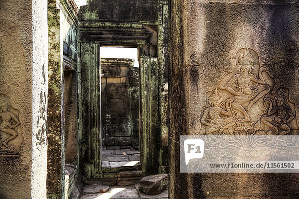 Kambodscha  Angkor Wat  Angkor Thom  Bayon-Tempel  Steinrelief
