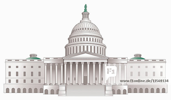 Illustration des US Capitols  Washington DC