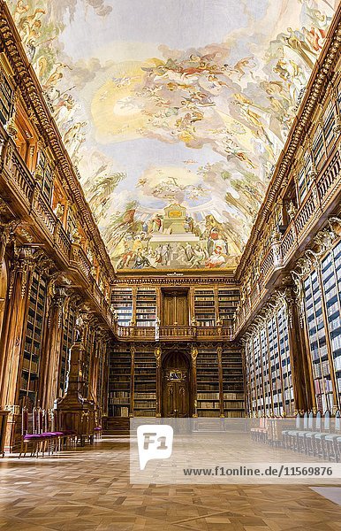 Philosophischer Saal der Bibliothek  Strahov-Kloster  Prag  Tschechische Republik  Europa