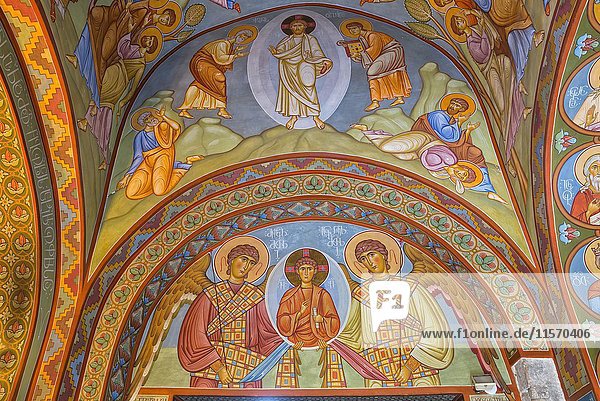 Sioni Cathedral  Interior frescoes representing Biblical scenes  Tbilisi  Georgia  Asia