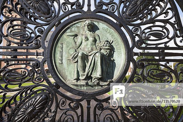 Relief Concordia  gate to Peace Palace  The Hague  Holland  Netherlands