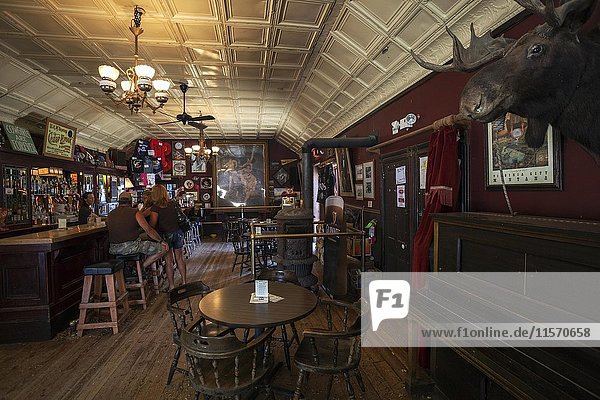 Bar  Saloon  Indoors  Virginia City  former gold mining town  Montana Province  USA  North America