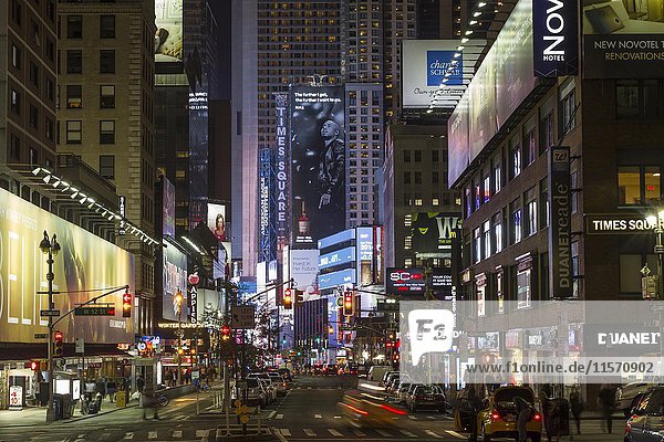 Illuminated billboards  Broadway and Times Square  Manhattan  New York City  New York  USA  North America
