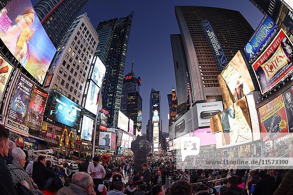 Times Square  Fisheye  New York City  New York  USA  North America