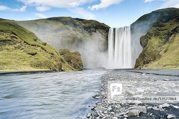 Waterfall Skogafoss  Iceland
