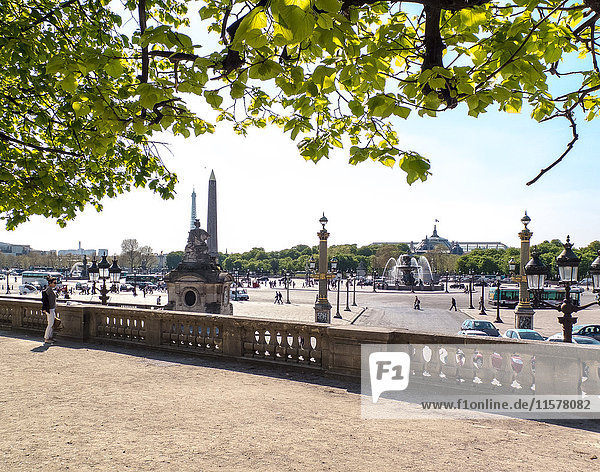 Frankreich  Paris  Terrasse des Tuileriengartens zum Place de la Concorde