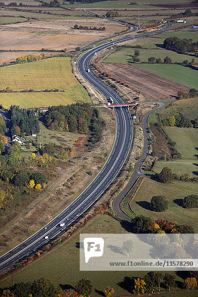 Frankreich  Autobahn-Luftbild