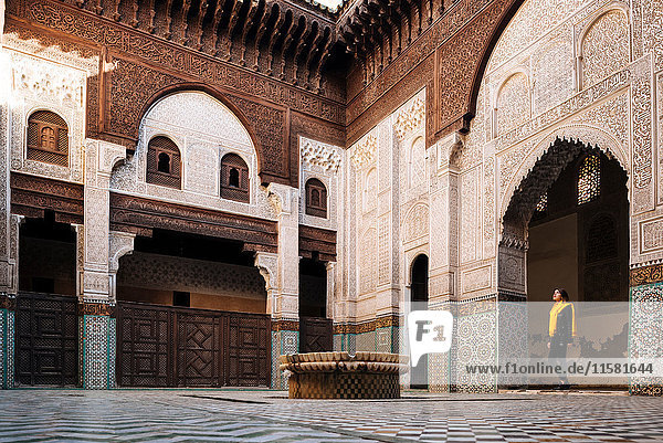 Inneres der Madrasa Bou Inania  Meknes  Marokko  Nordafrika