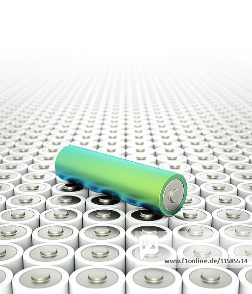 Eine Reihe von Batterien mit einem einzigen Superkondensator. Batterien speichern Energie auf elektrochemischem Weg  aber der Lade- und Entladevorgang ist langsam und kann die chemischen Verbindungen in der Batterie im Laufe der Zeit abbauen. Infolgedessen haben Batterien eine geringe Leistungsdichte und verlieren aufgrund von Materialschäden ihre Fähigkeit  während ihrer Lebensdauer Energie zu speichern. Der Superkondensator verwendet einen anderen Speichermechanismus. Beim Superkondensator wird die Energie elektrostatisch an der Oberfläche des Materials gespeichert  ohne dass chemische Reaktionen erforderlich sind. Aufgrund ihres grundlegenden Mechanismus können Superkondensatoren schnell aufgeladen werden  was zu einer sehr hohen Leistungsdichte führt  und verlieren mit der Zeit nicht ihre Speicherfähigkeit.