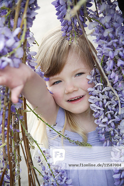 Child with flowers