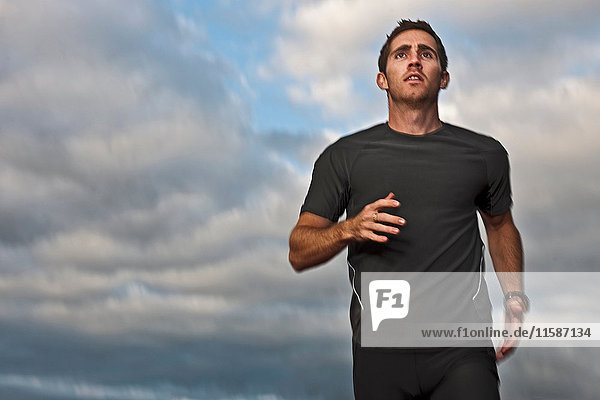 running male athlete