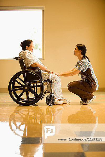 Wheelchair patient in hospital