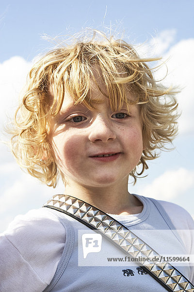 Portrait of smiling blond boy