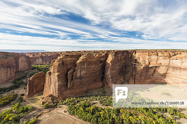 USA  Arizona  Navajo Nation  Chinle  Canyon de Chelly National Monument  Schiebehaus-Überblick