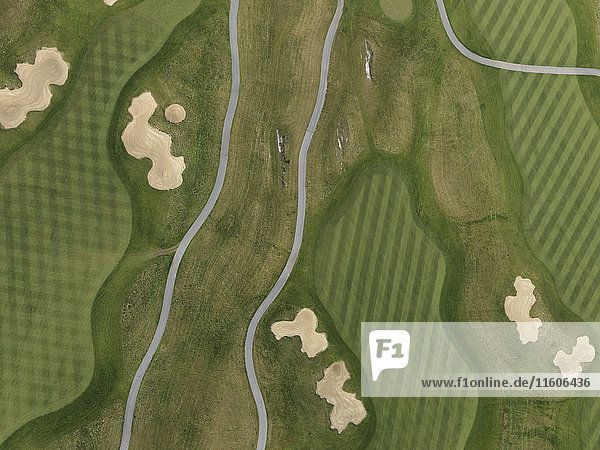 Full frame aerial view of golf course  Stuttgart  Baden-Wuerttemberg  Germany