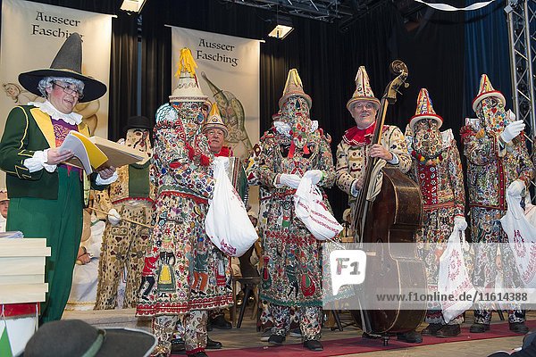 Aussee Carnival  awarded Unesco Heritage of Flinserl by Jester  Bad Aussee  Styria  Austria  Europe