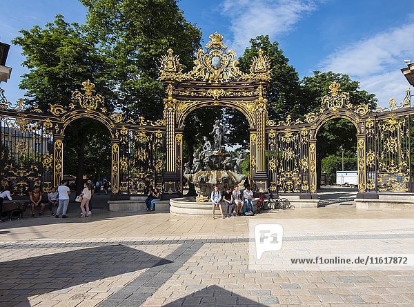 Amphitrite fountain at Place Stanislas  Nancy  Meurthe-et-Moselle  Lorraine  France  Europe