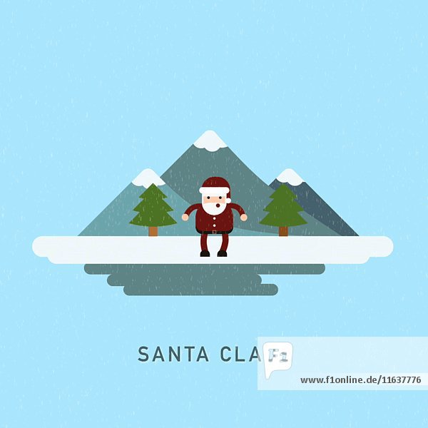 Weihnachtsmann verwandelt sich in Weihnachtsmannklauen Animation