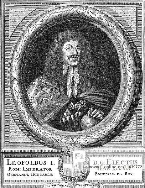 Leopold I  Leopold Ignaz Joseph Balthasar Felician  1640-1705  Holy Roman Emperor  King of Hungary  Croatia and Bohemia.