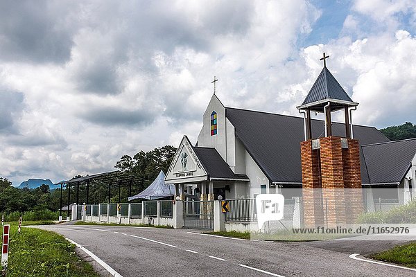 A church in Kampung Jambu  Padawan  Sarawak  Malaysia