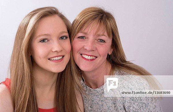Portrait of a mother and daughter