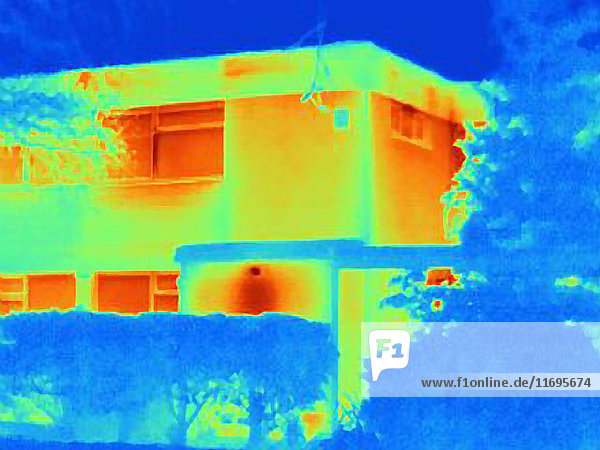 Wärmebild eines Mehrfamilienhauses