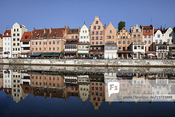 Poland  Gdansk  row of houses at Old Motlawa river