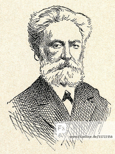 Rudolf Christoph Eucken  1846 – 1926. German philosopher  winner of the 1908 Nobel Prize for Literature. From Enciclopedia Ilustrada Segui  published c. 1900