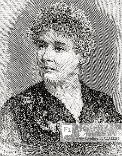 Mary Rorke  1858 - 1938. Britische Bühnen- und Filmschauspielerin. Aus The Strand Magazine  Band I  Januar bis Juni 1891.