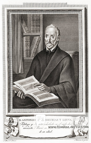Antonio de Covarrubias y Leyva  1514 - 1602. Spanischer Philologe und Jurist. Nach einer Radierung in Retratos de Los Españoles Ilustres  veröffentlicht in Madrid  1791