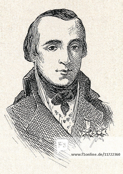 Louis Antoine de Bourbon  Duke of Enghien  1772 – 1804. Relative of the Bourbon monarchs of France  he was executed on charges of aiding Britain and plotting against France. From Enciclopedia Ilustrada Segui  published c. 1900