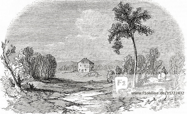 Wintermooth Fort  Valley of Wyoming  Pennsylvania  Vereinigte Staaten von Amerika im 18. Jahrhundert. Aus Cassell's Illustrated History of England  veröffentlicht 1861.