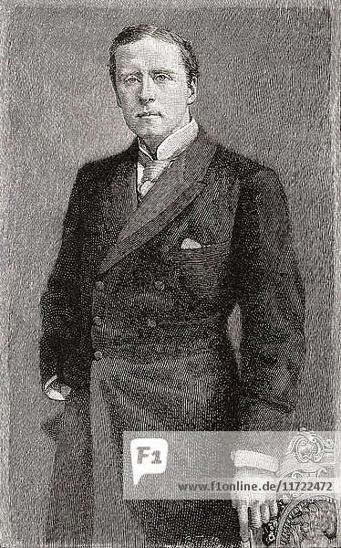 Sir Herbert Beerbohm Tree  1852 - 1917. Englischer Schauspieler und Theatermanager. Hier zu sehen im Alter von 36 Jahren. Aus The Strand Magazine  Band I  Januar bis Juni 1891.
