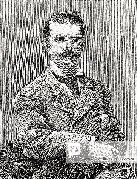 William Black  1841 - 1898. Schottischer Romanautor. Hier im Alter von 30 Jahren. Aus The Strand Magazine  Band I  Januar bis Juni 1891.