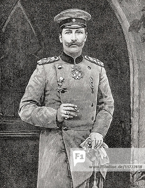 Wilhelm II or William II  1859 – 1941. German Emperor (Kaiser) and King of Prussia. From The Century Edition of Cassell's History of England  published c. 1900