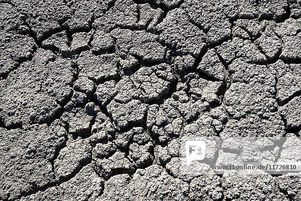 Close up of cracked dry ground
