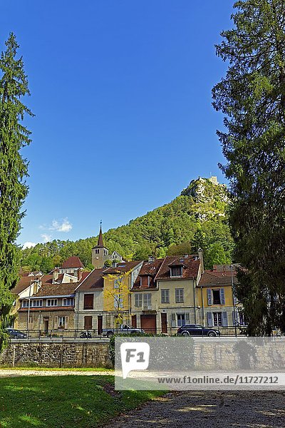 Parc des Cordeliers und Fort Belin  Salins-les-Bains  Bourgogne-Franche-Comté  Frankreich  Europa