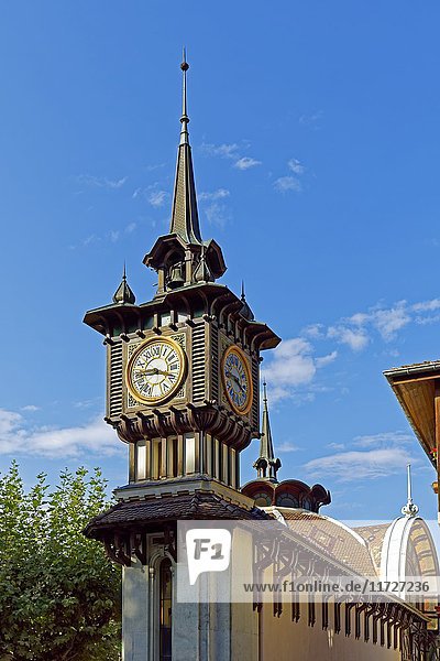 Uhrenturm,  Évian-les-Bains,  Auvergne-Rhône-Alpes,  Frankreich,  Europa